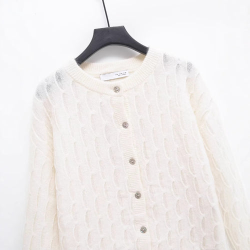 Femme Kabelstrik Knap-cardigan Stilla