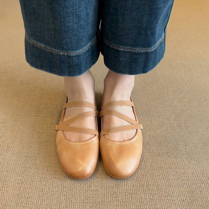 Dame Komfortable Krydsbånd Ballerina Sko Stilla