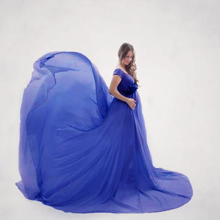 Dame flydende chiffon graviditetskjole Stilla