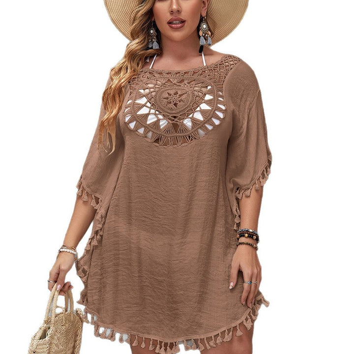 Dame Strandtunika med Boho-spids og frynser Stilla