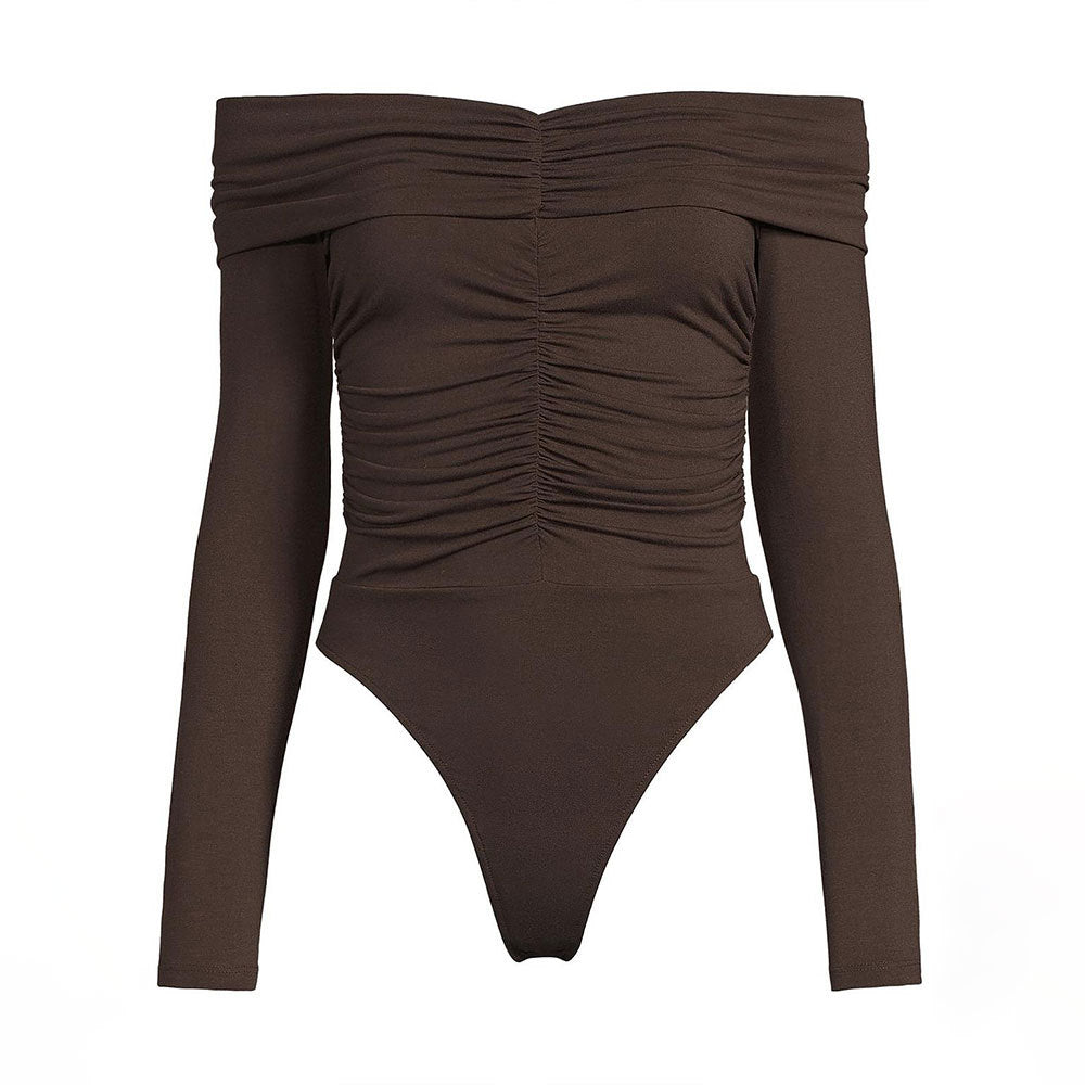 Kvinder Off-Shoulder Skjorte med Somfald og Lange Ærmer Stilla