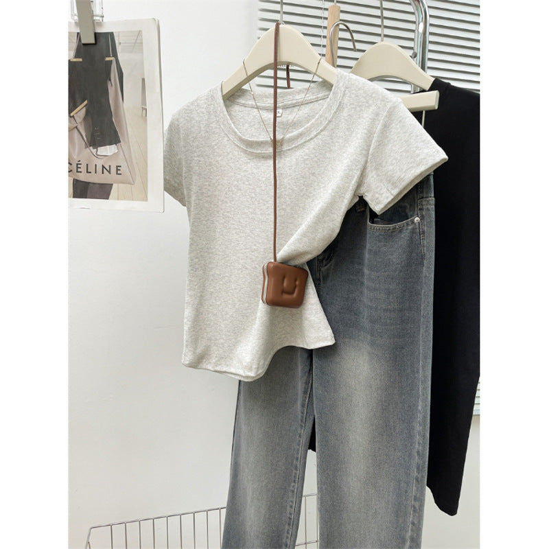 Femme Classic Crew Neck Basis T-Shirt Stilla