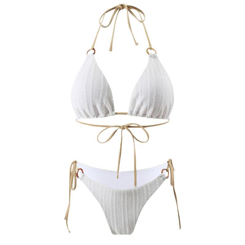 Dame Hæklet Struktur Triangel Bikini Sæt Stilla