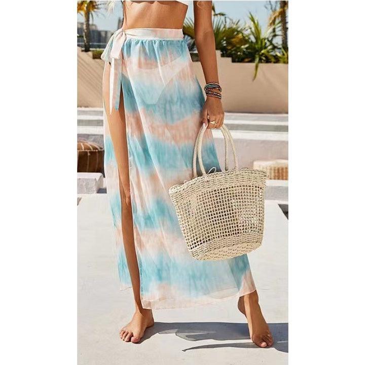 Femme Gennemsigtigt Dyremønster Maxi Cover-Up Stilla