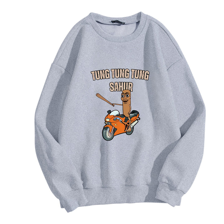 Kvinders afslappede sweatshirt med sjov grafisk design Skovae