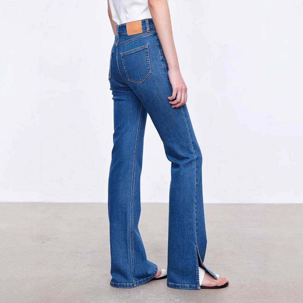 Kvinder bootcut jeans i vintage stil med høj talje Stilla