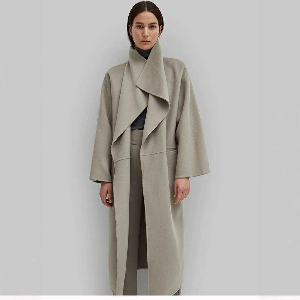 Kvindernes elegante oversized frakke med åben front Stilla