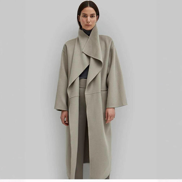 Kvindernes elegante oversized frakke med åben front Stilla