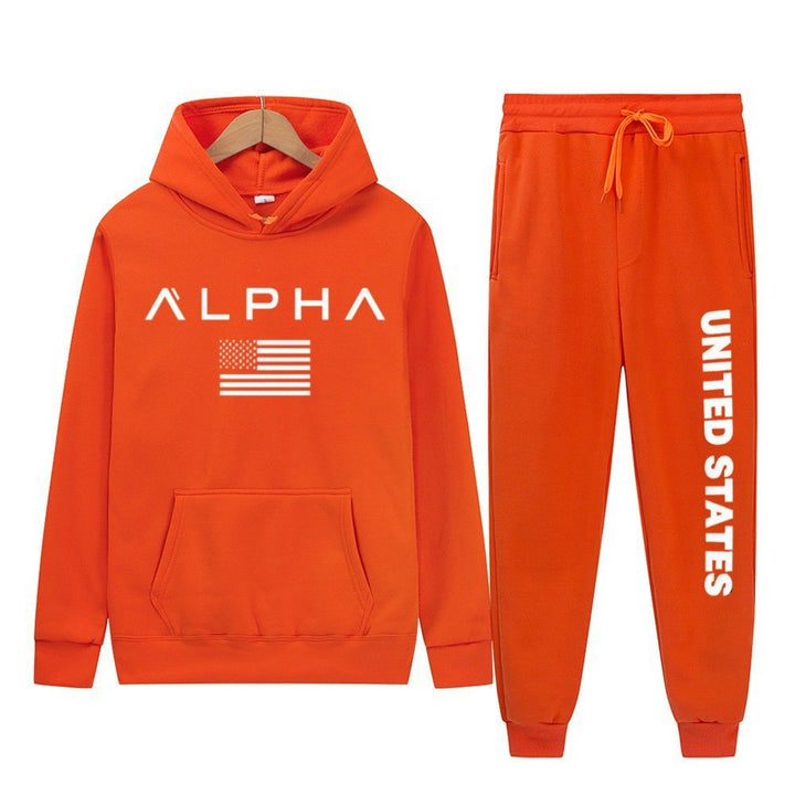 Kvinders hoodie og joggingbukser sæt med kreativt frontprint og sporty snit Skovae