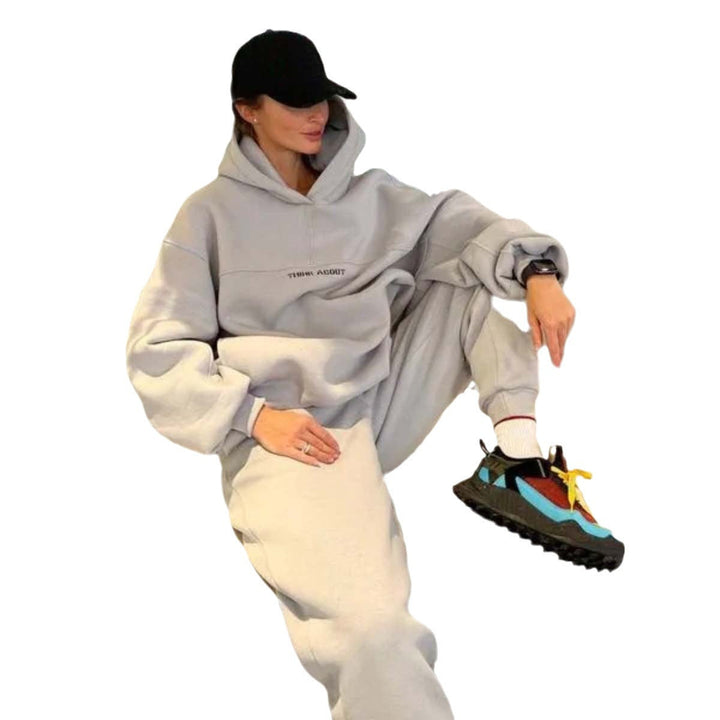 Stilla | Trendy Trykt Sweatshirt Sports Fritids Sæt