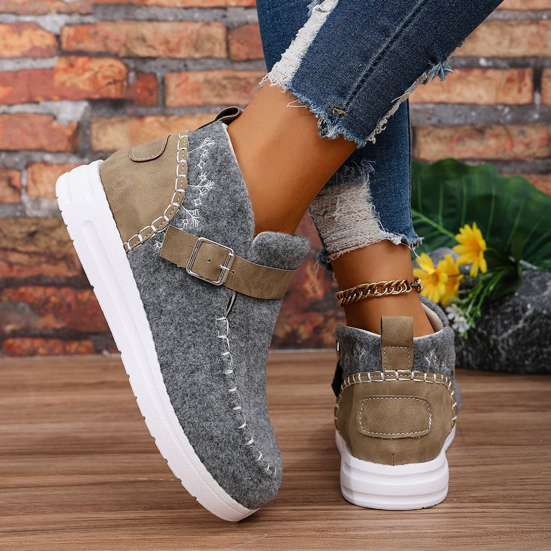 Dame sporty og hyggelige sneakers i moderne uldmix Stilla