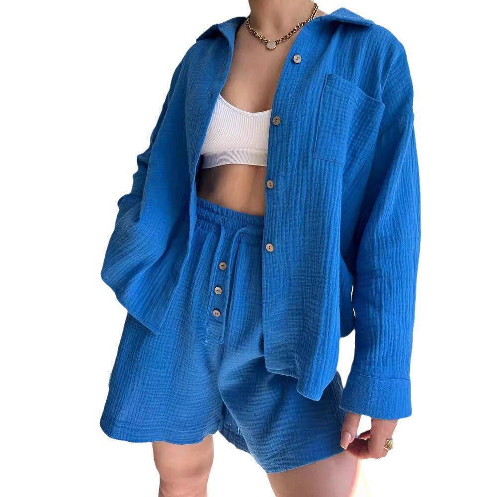 Dame leger oversized skjorte kjole sæt Stilla
