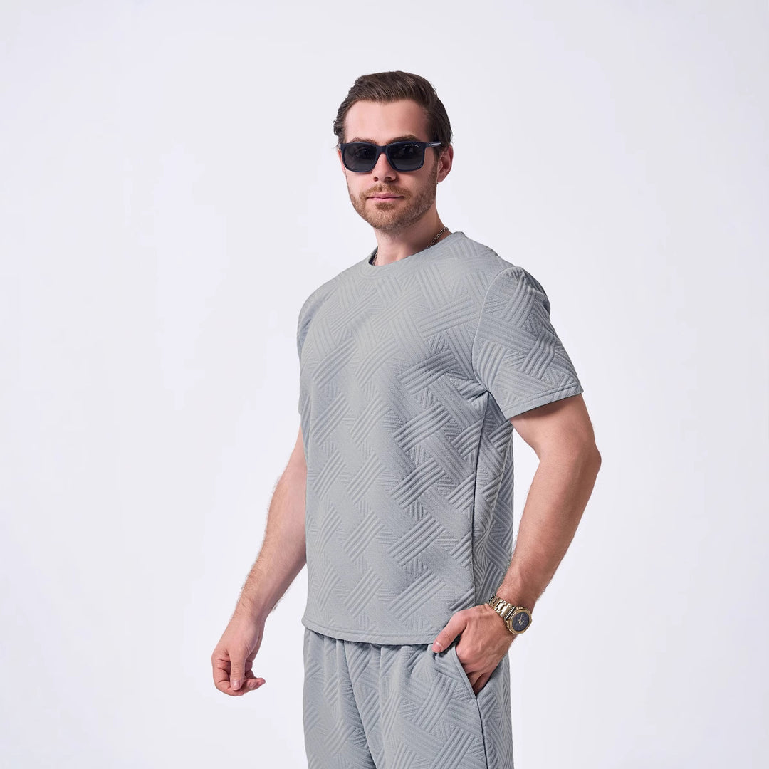Herrer afslappet premium T-shirt med struktureret design og høj bærekomfort Stilla