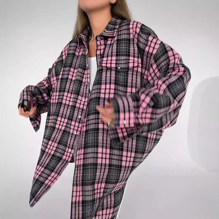 Femme Relaxed Fit Karo Flannel skjorte Stilla