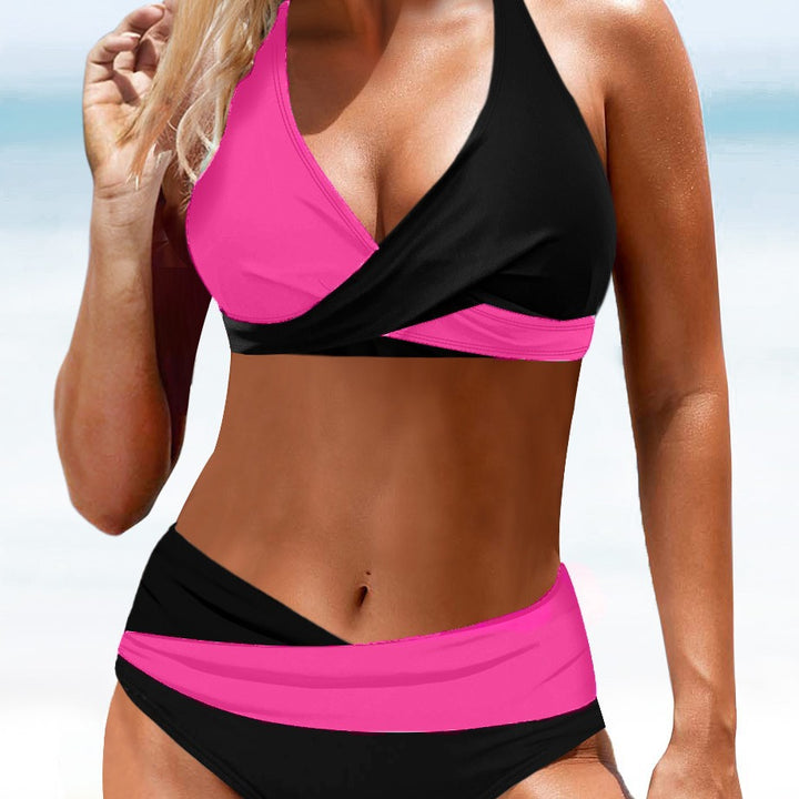 Dame Wickel-Bikini-Sæt med moderne kontrastdesign Stilla