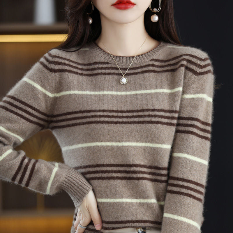 Frække moderne og komfortable stribede sweater Stilla