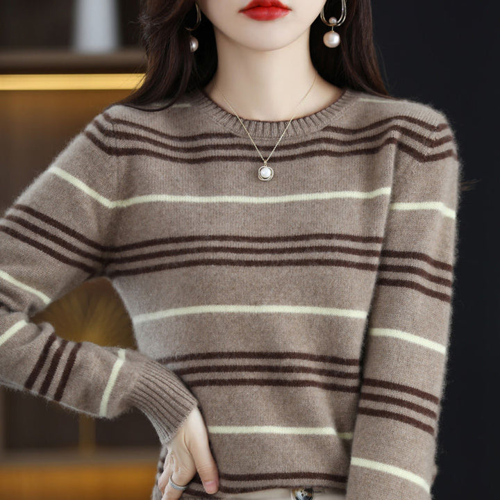 Frække moderne og komfortable stribede sweater Stilla