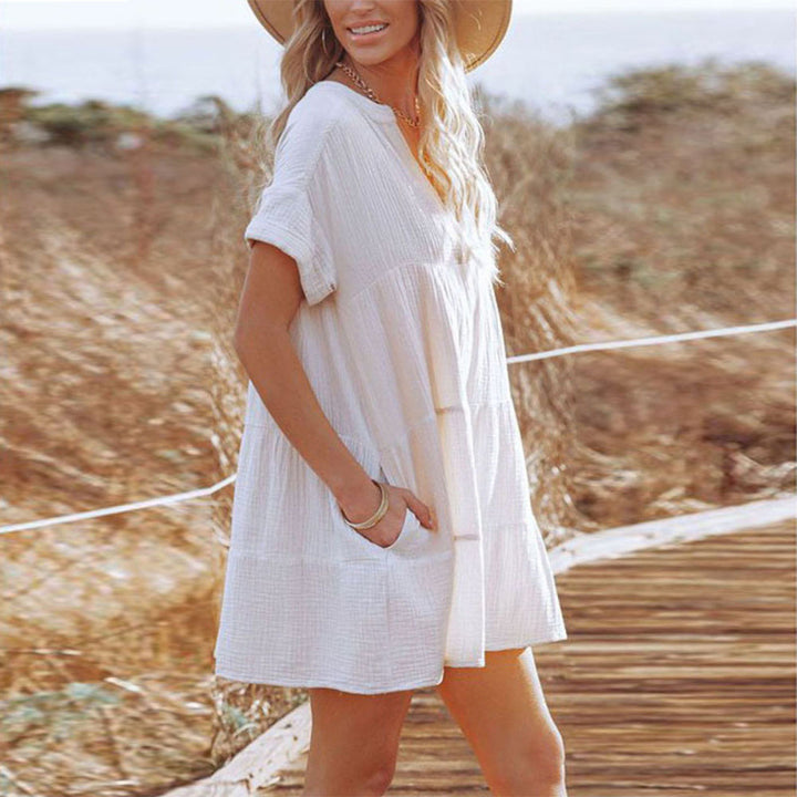 Femme Relaxed Fit Gestufte Mini Kjole Stilla