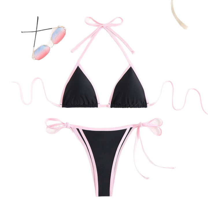 Dame bikini-sæt med justerbare stropper og legesyge bind-detaljer Stilla