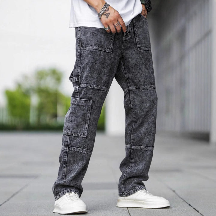 Herrer Cargo-Jeans med praktiske lommer og afslappet snit Stilla