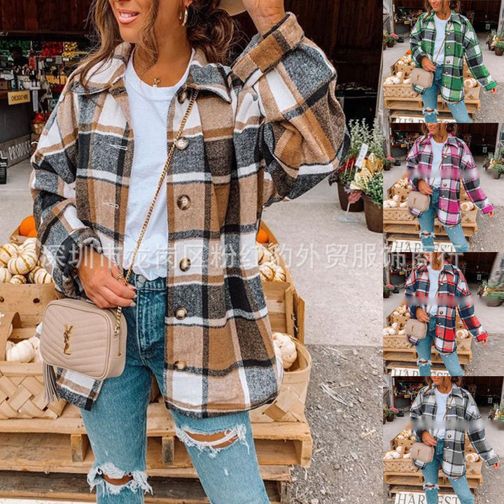 Dame Ternet Overgangsjakke i Casual-Style med store Knapper Stilla