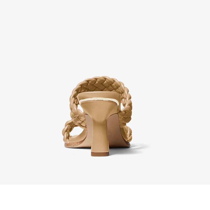 Femme Woven Chunky Heel Slide Sandaler Stilla