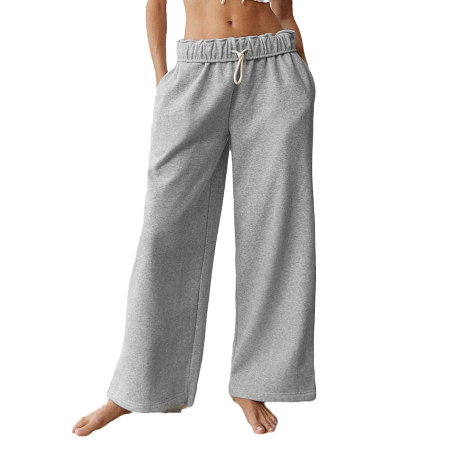 Dame løstsiddende joggingbukser med elastisk talje og snøre Stilla