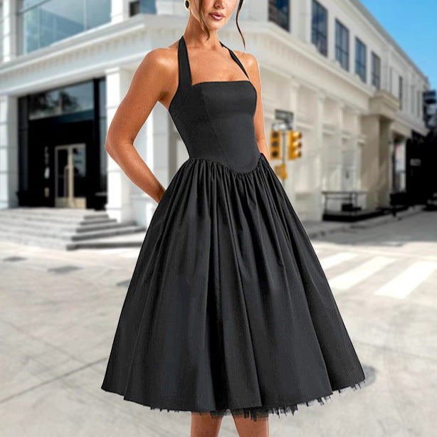 Kvinder Vintage Prom Kjole med Off-the-Shoulder Design og Voluminøs Skørt Stilla