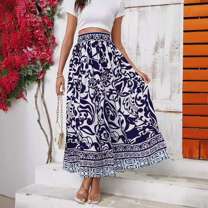 Damer Elegant Blomster Maxi Nederdel Stilla