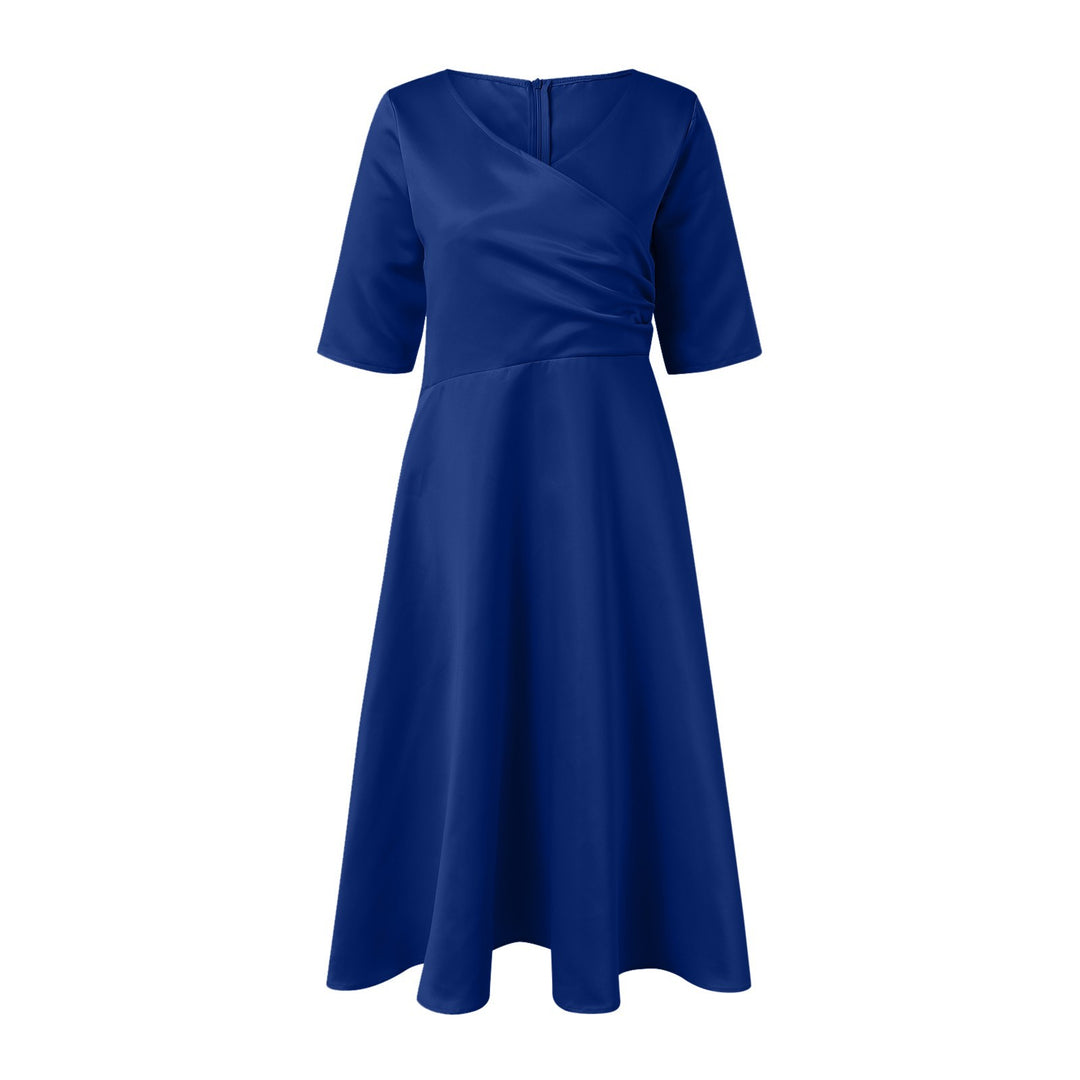 Dame Elegante Vikle-Midi-Kjole Stilla