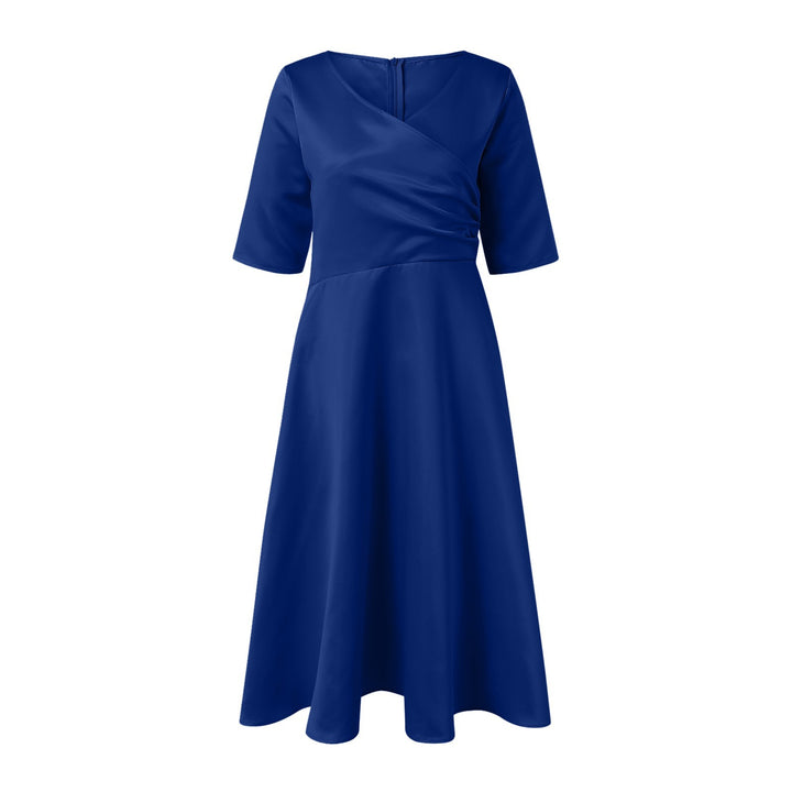 Dame Elegante Vikle-Midi-Kjole Stilla