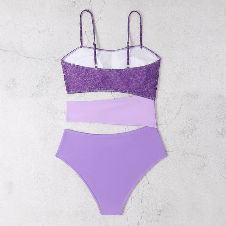 Dame bikini-sæt med glitrende top og modigt indpakningsdesign Stilla