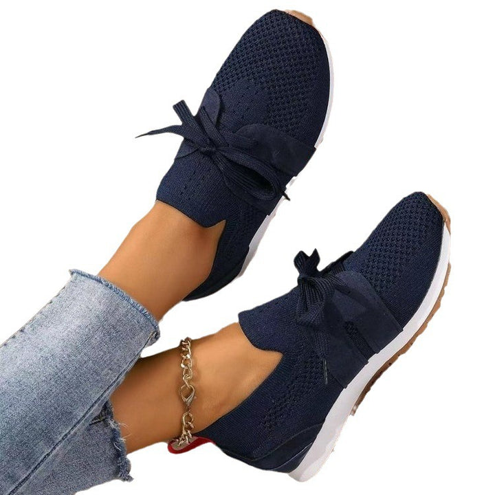 Dame Åndbare Sneakers med fleksibelt Strik-Overmateriale og skridsikker Sål Stilla