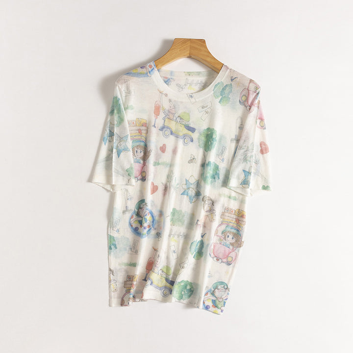 Femme Kunstnerisk Grafik T-Shirt Stilla