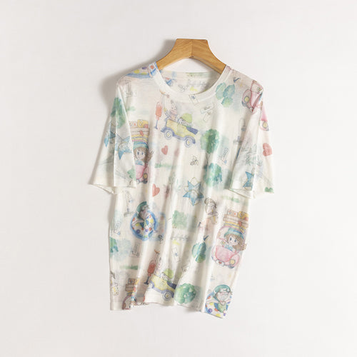 Femme Kunstnerisk Grafik T-Shirt Stilla