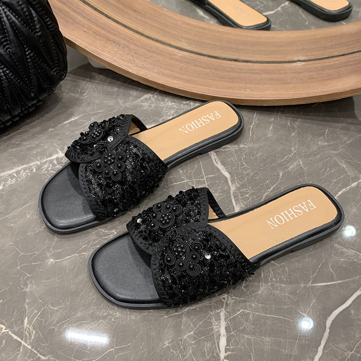 Dame Espadrilles med dekorativt blomsterdesign og højkvalitets udførelse Stilla