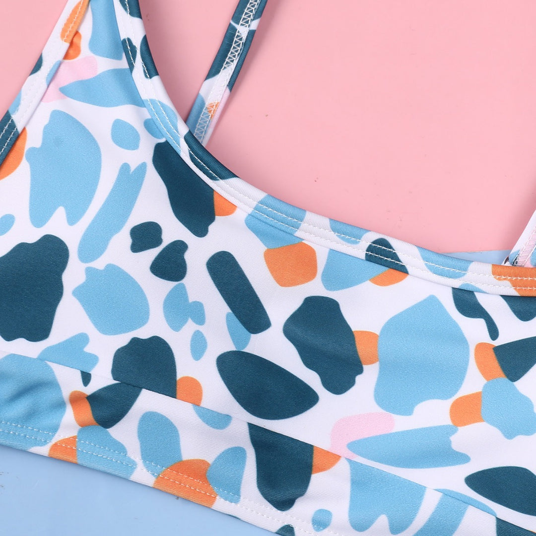 Dame Sportbralette med farverigt design og bred strop Stilla