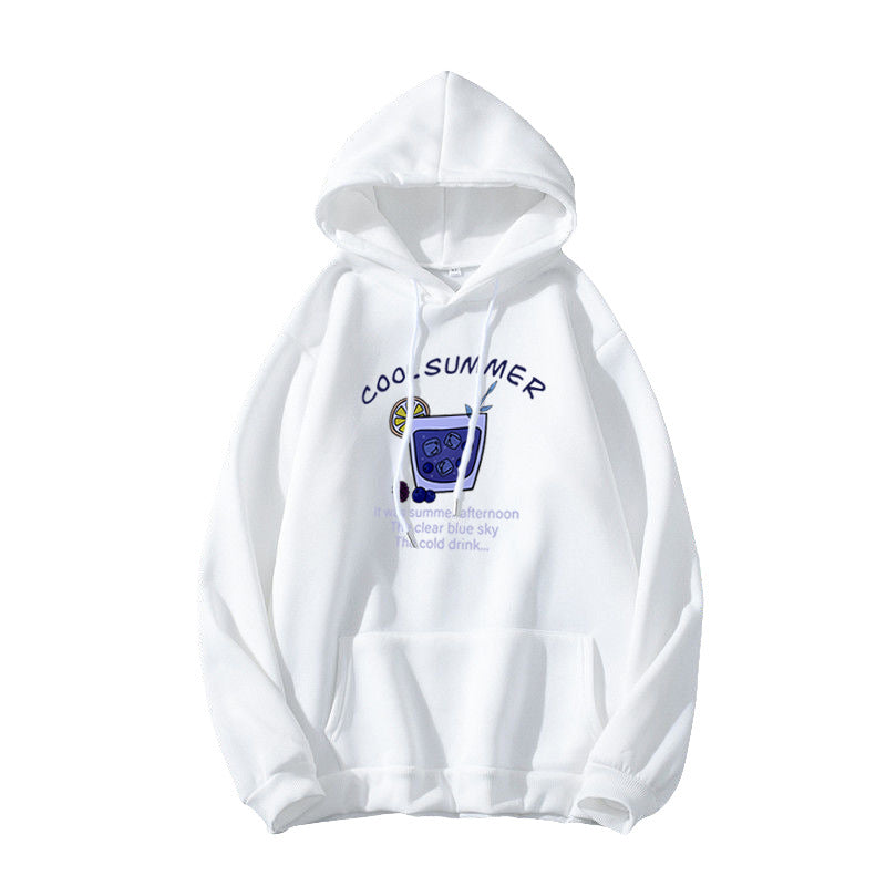 Kvinders hoodie med muntert sommermotiv Skovae