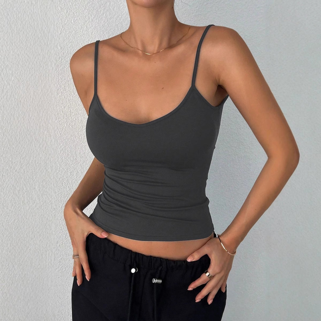 Dame Sporty Bustier-Top med smalle stropper og figurnær pasform Stilla