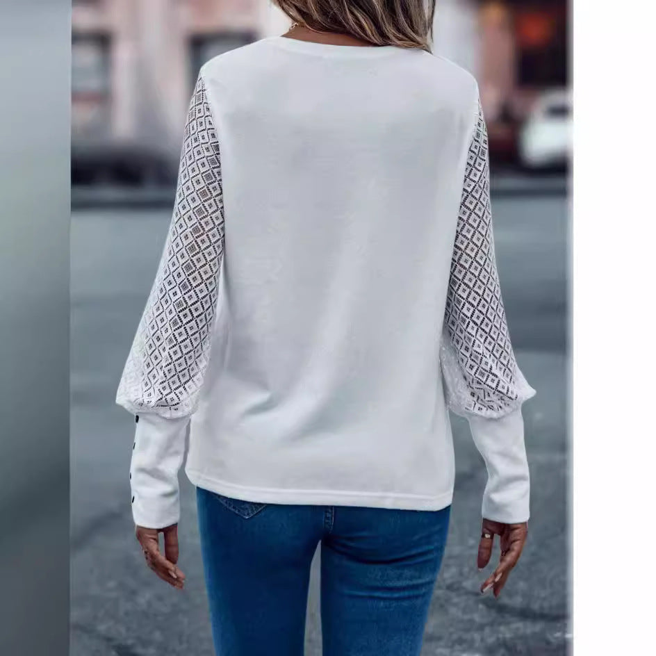 Dame trendy sweater med synlige spidsærmer Stilla