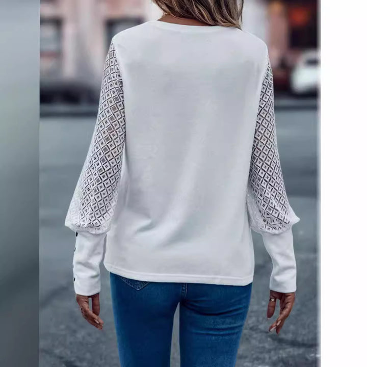 Dame trendy sweater med synlige spidsærmer Stilla