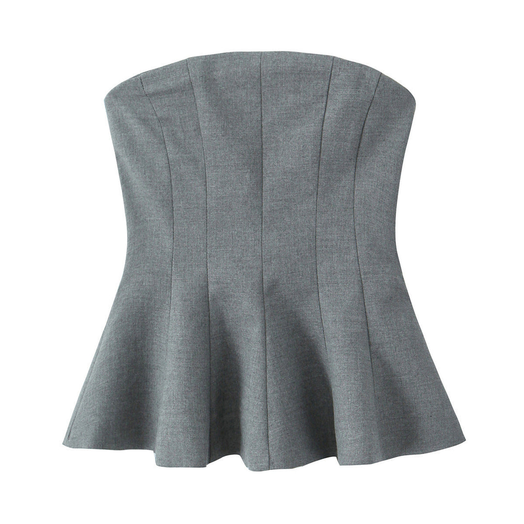 Stilla | Trendy To-Farvet ærmeløs Bandeau Top