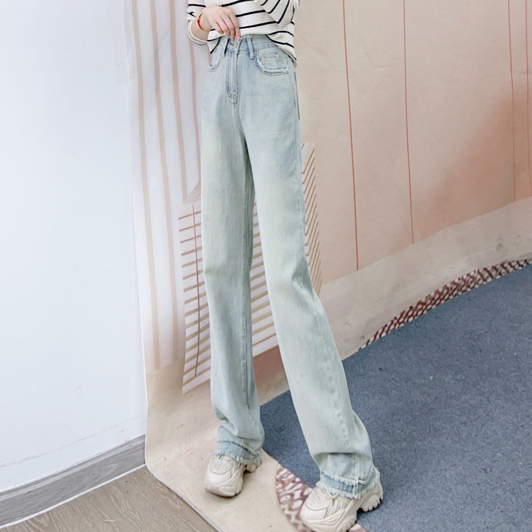 Dame Loose High-Waist Jeans med elastisk talje og sidelommer Stilla
