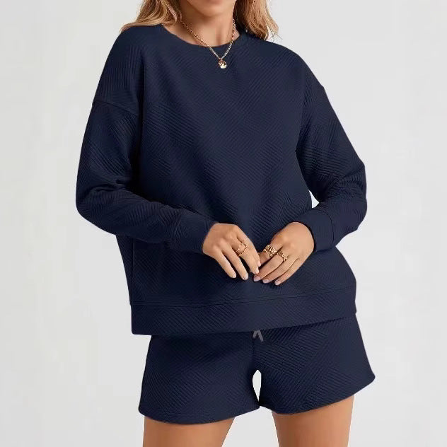 Dame afslappet sæt bestående af quiltet top og shorts Stilla
