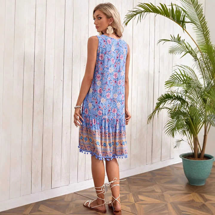 Dame Floral Maxi Kjole Stilla