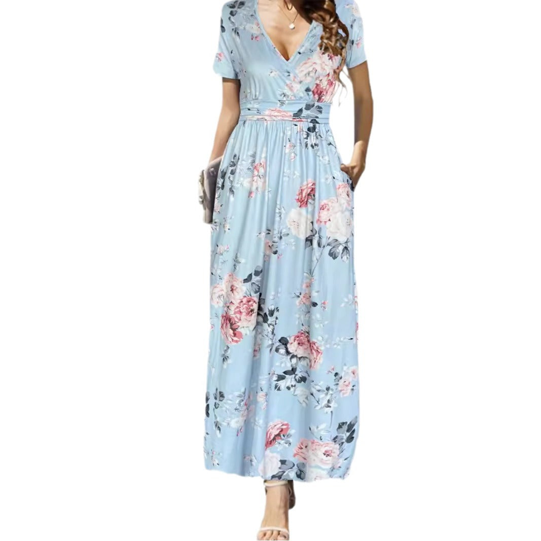 Damer Floral Wrap Maxi Kjole Stilla 1752725781