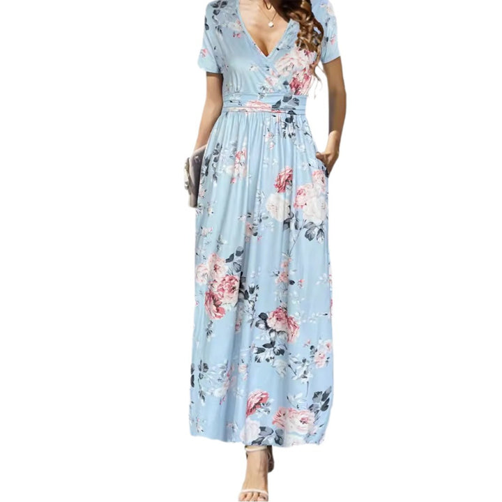 Damer Floral Wrap Maxi Kjole Stilla 1752725781