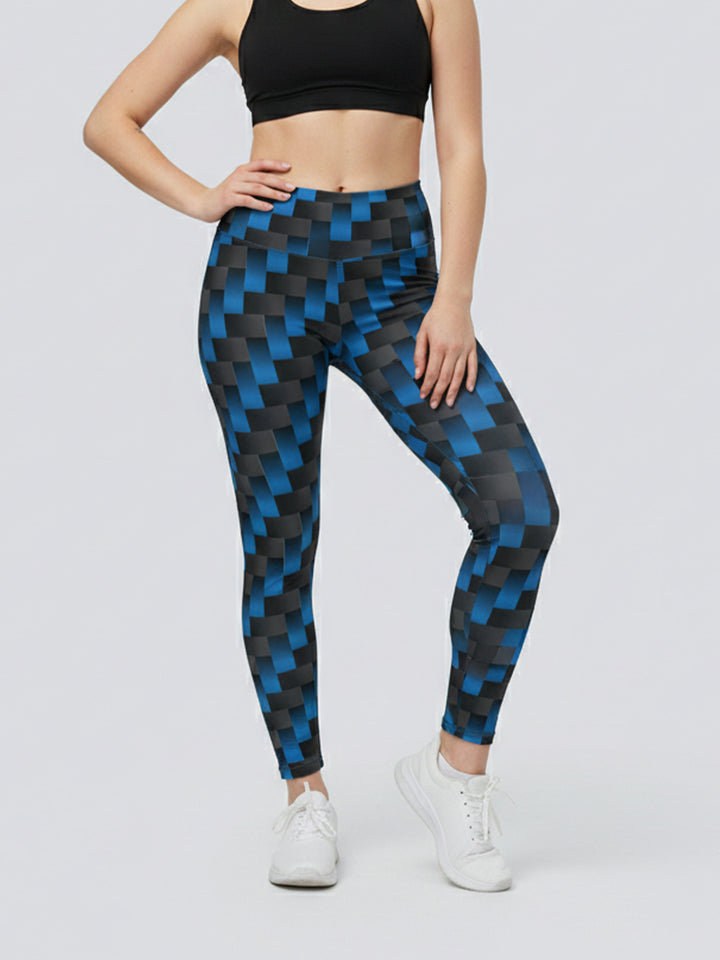 Dame sportleggings med stilfuldt grafisk design Skovae
