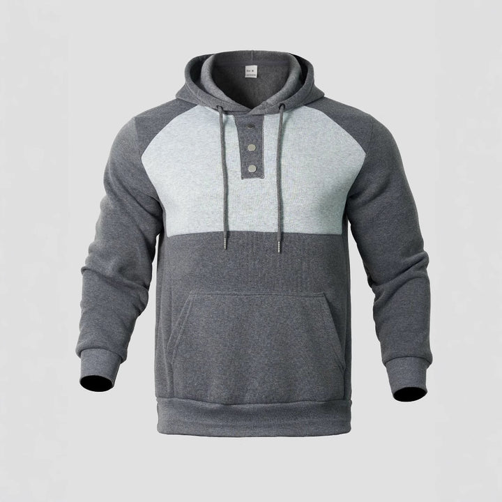 Herrer sporty hoodie med innovativt design og praktiske lommer Stilla