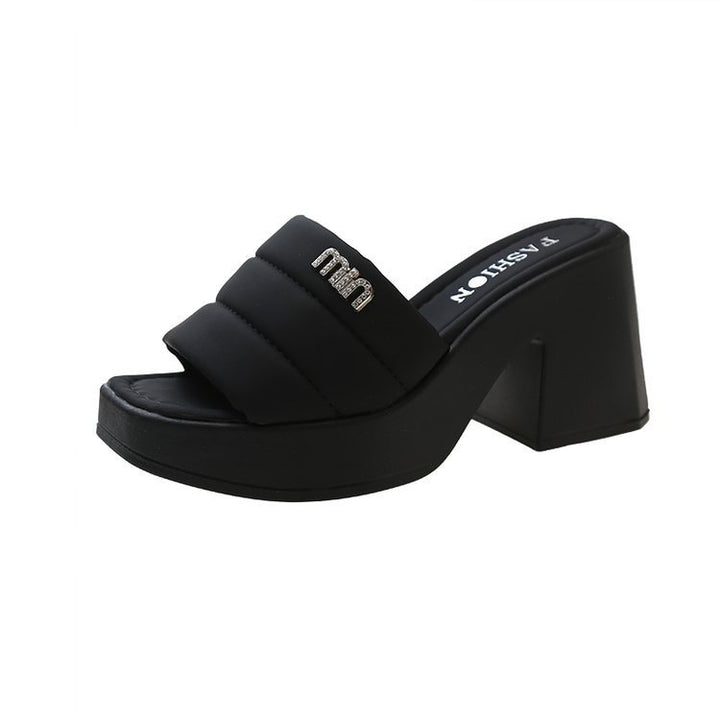 Dame Wedge-sandaler med moderigtigt blokhæl og polstret fodseng Stilla